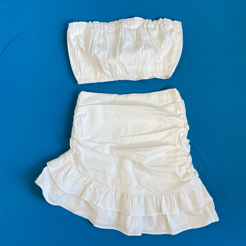 Crop Top Mini Skirt Set